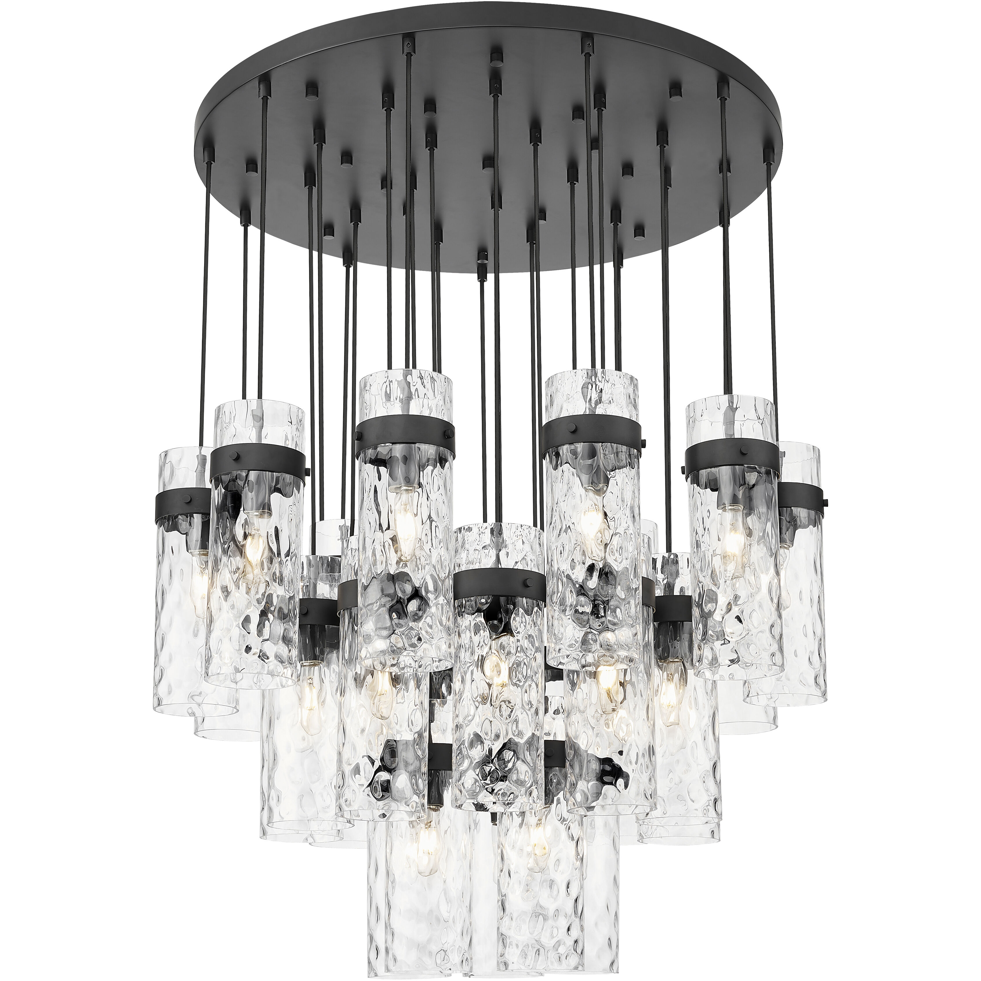 Fontaine 27 Light 39.5 inch Matte Black Chandelier Ceiling Light