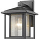 Aspen 1 Light 10.88 inch Black Outdoor Wall Light