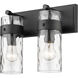 Fontaine 2 Light 14 inch Matte Black Vanity Wall Light