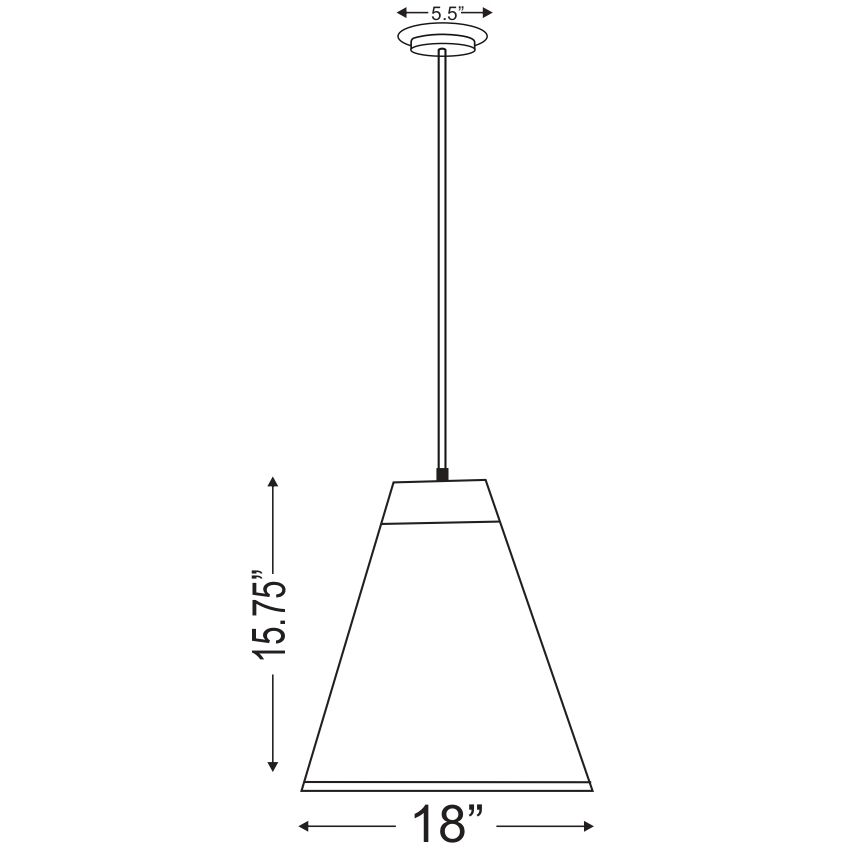 Eaton 1 Light 18 inch Bronze Plate Pendant Ceiling Light