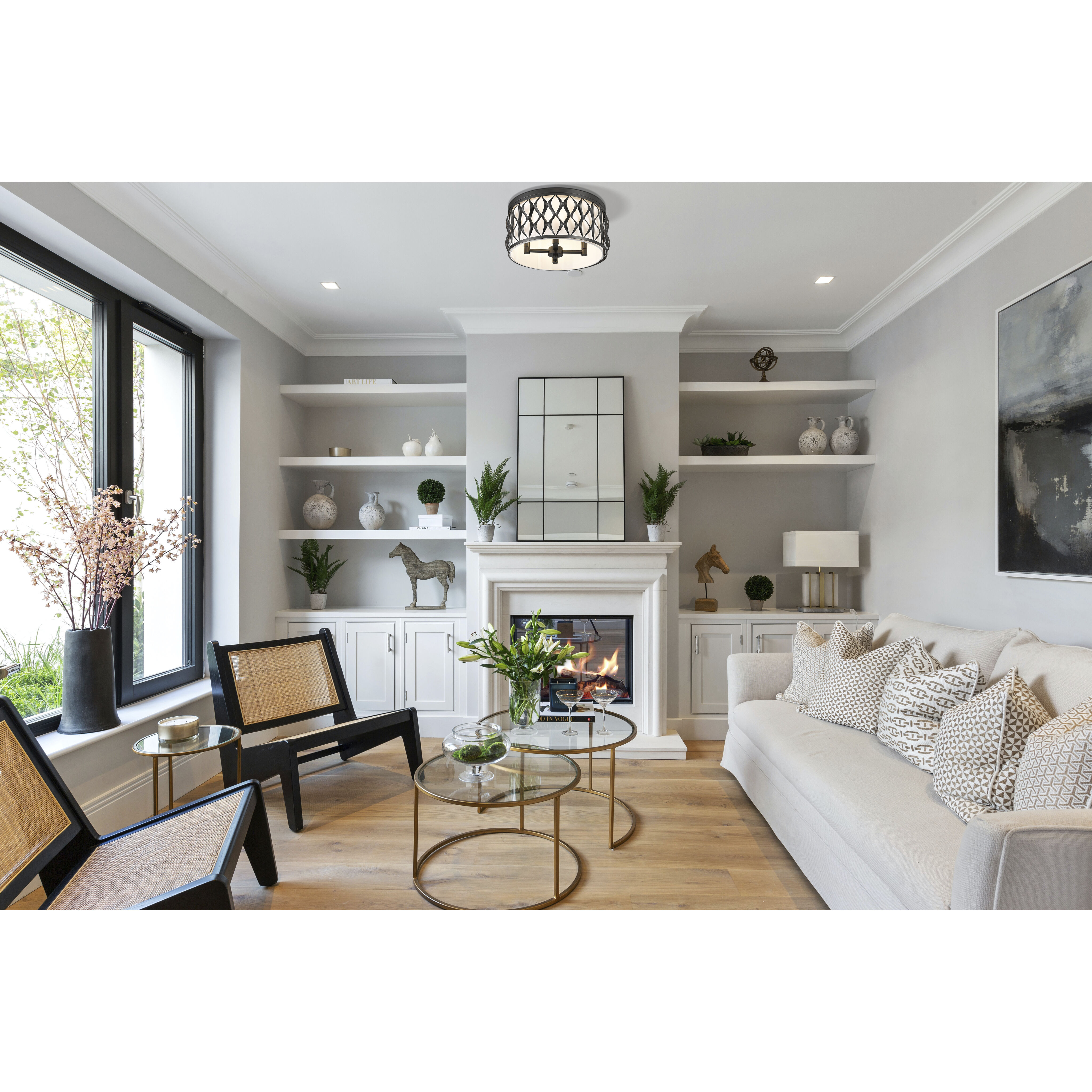 Harden 4 Light 16.25 inch Matte Black Flush mount Ceiling Light