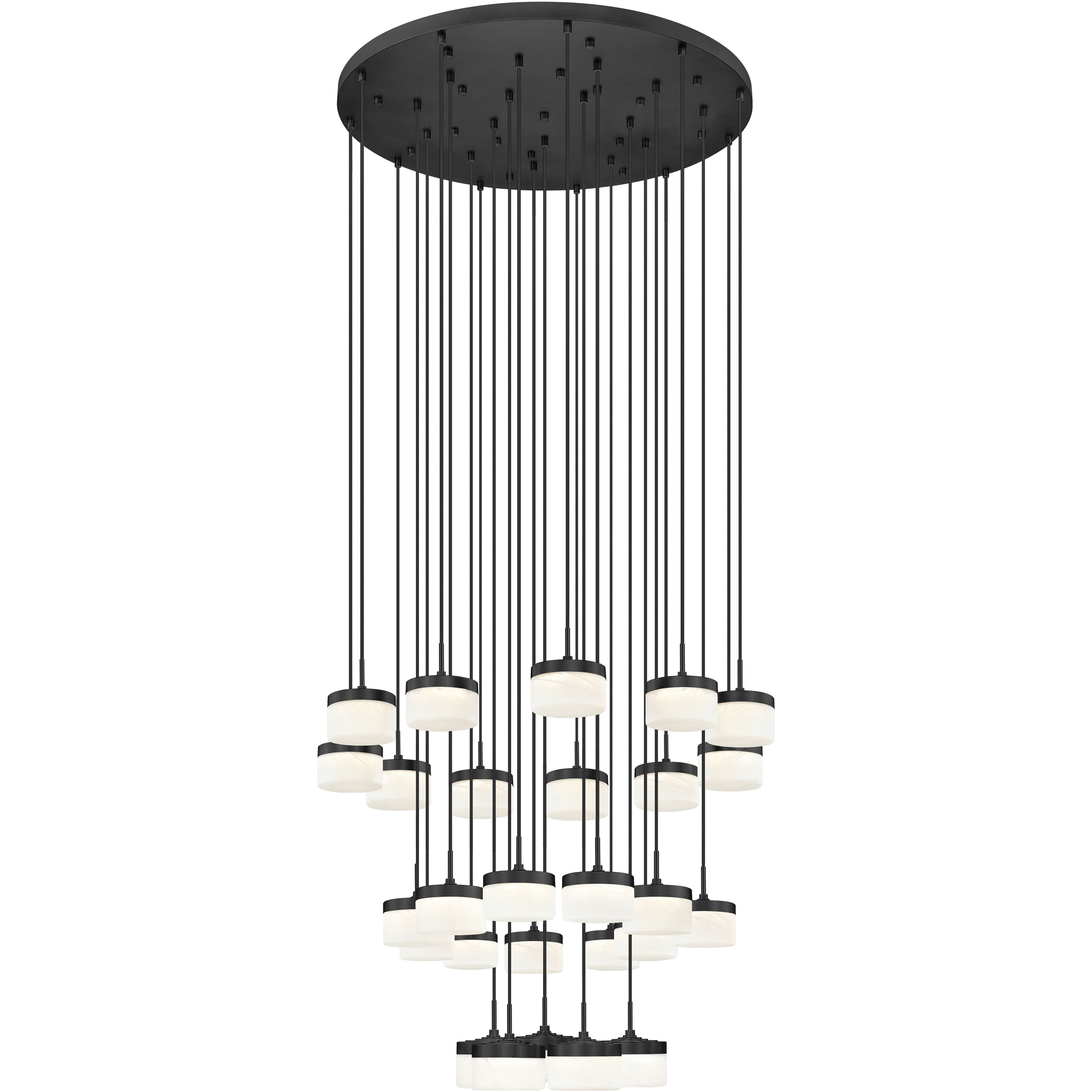 Renaud LED 40.75 inch Matte Black Chandelier Ceiling Light