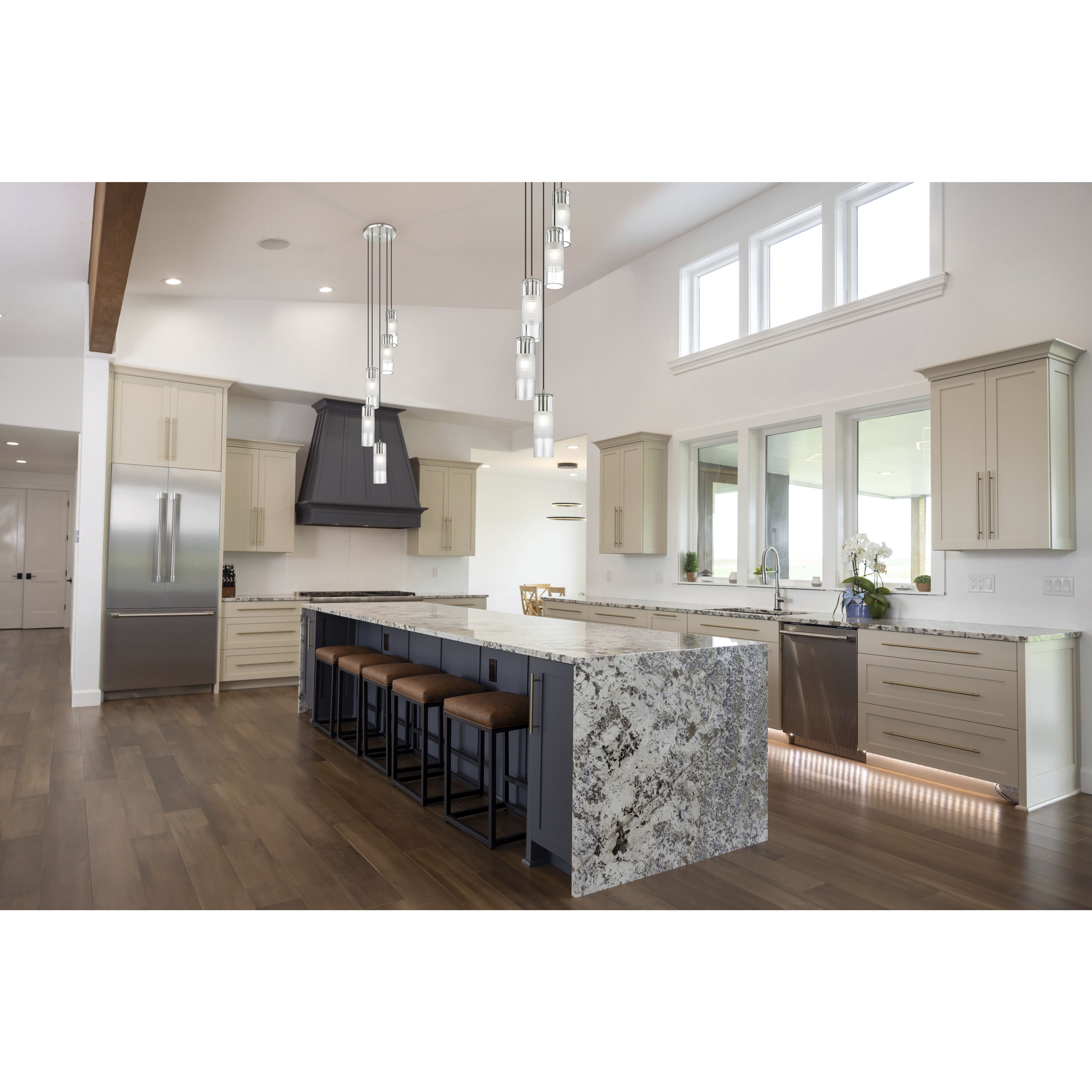 Alton 5 Light 12 inch Brushed Nickel Chandelier Ceiling Light