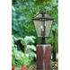 Talbot 3 Light 26 inch Black Outdoor Pier Mounted Fixture in Clear Beveled Glass