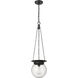 Calhoun 1 Light 9 inch Matte black Pendant Ceiling Light
