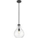 Bon Air 1 Light 10 inch Matte Black Pendant Ceiling Light