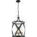 Malcalester 3 Light 14 inch Matte Black and Brushed Nickel Pendant Ceiling Light