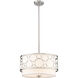 Kendall 3 Light 17 inch Brushed Nickel Pendant Ceiling Light