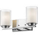 Willow 2 Light 15 inch Chrome Vanity Wall Light