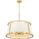Lenyx 6 Light 26 inch Rubbed Brass Chandelier Ceiling Light