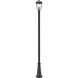 Talbot 1 Light 110.25 inch Black Outdoor Post Mounted Fixture in Clear Beveled Glass