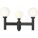 Laurent 3 Light 30 inch Black Outdoor Post Mount Fixture
