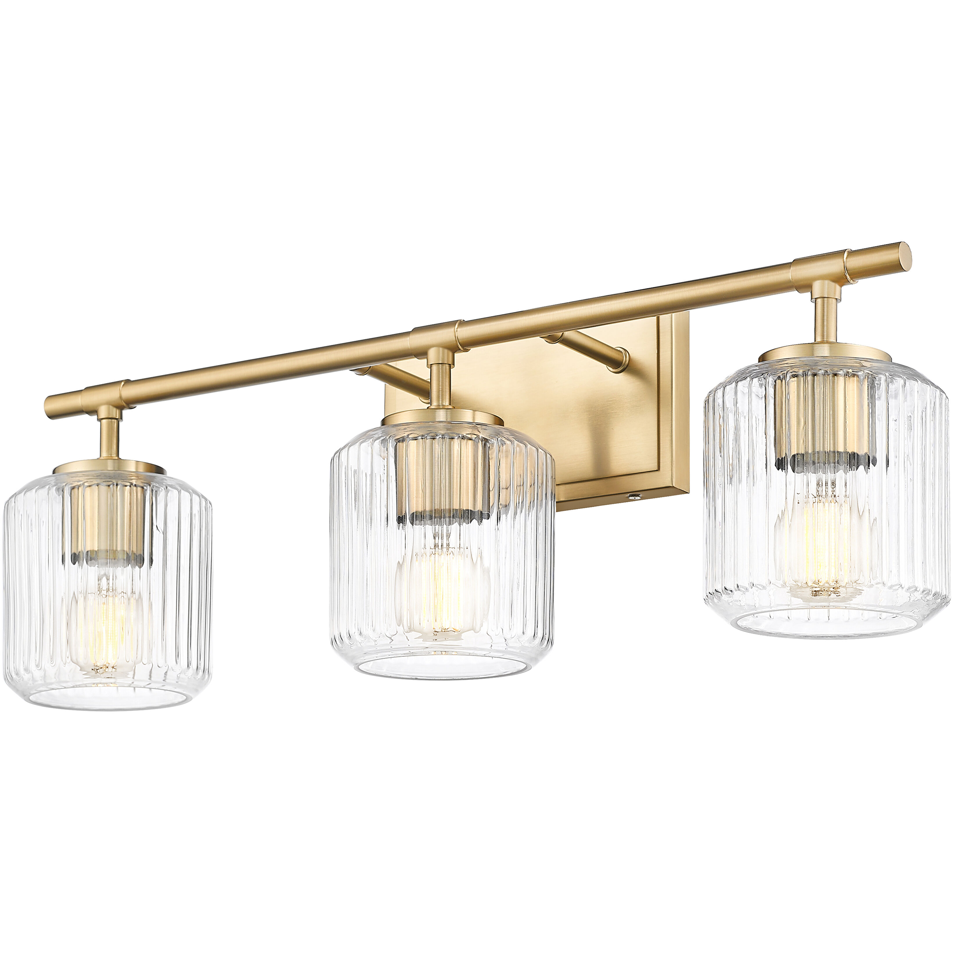 Landon 3 Light 24 inch Modern Gold Vanity Wall Light