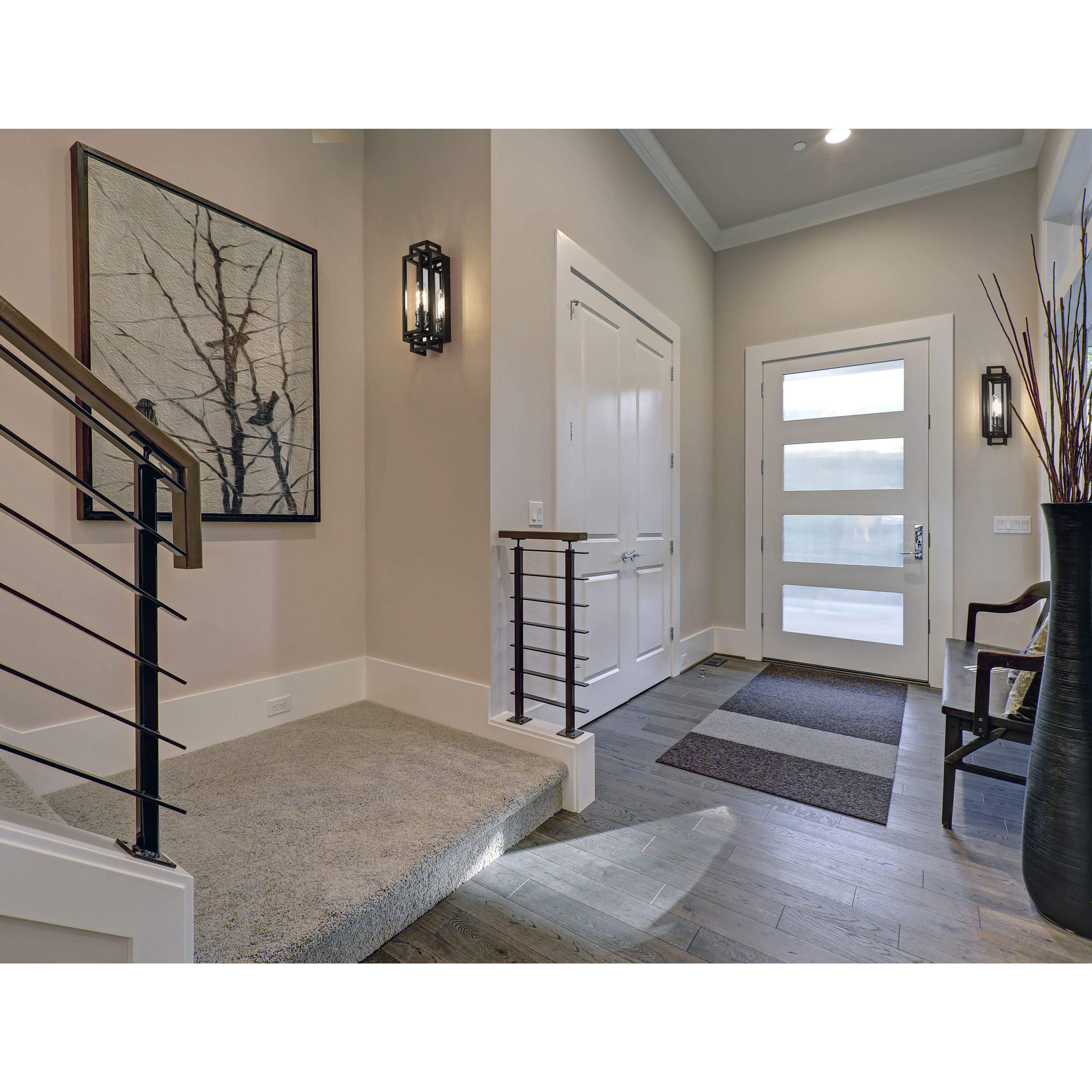 Titania 1 Light 4.75 inch Black and Chrome Wall Sconce Wall Light