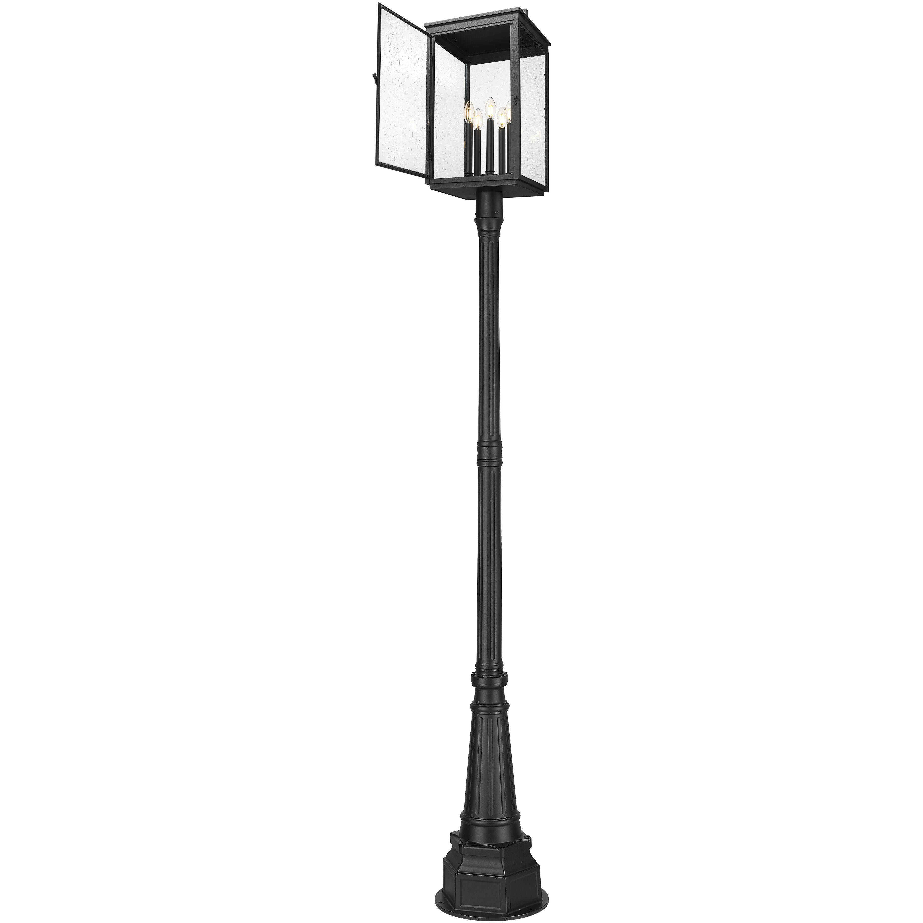 Hartwell 5 Light 108.75 inch Sand Black Outdoor Post Mounted Fixture