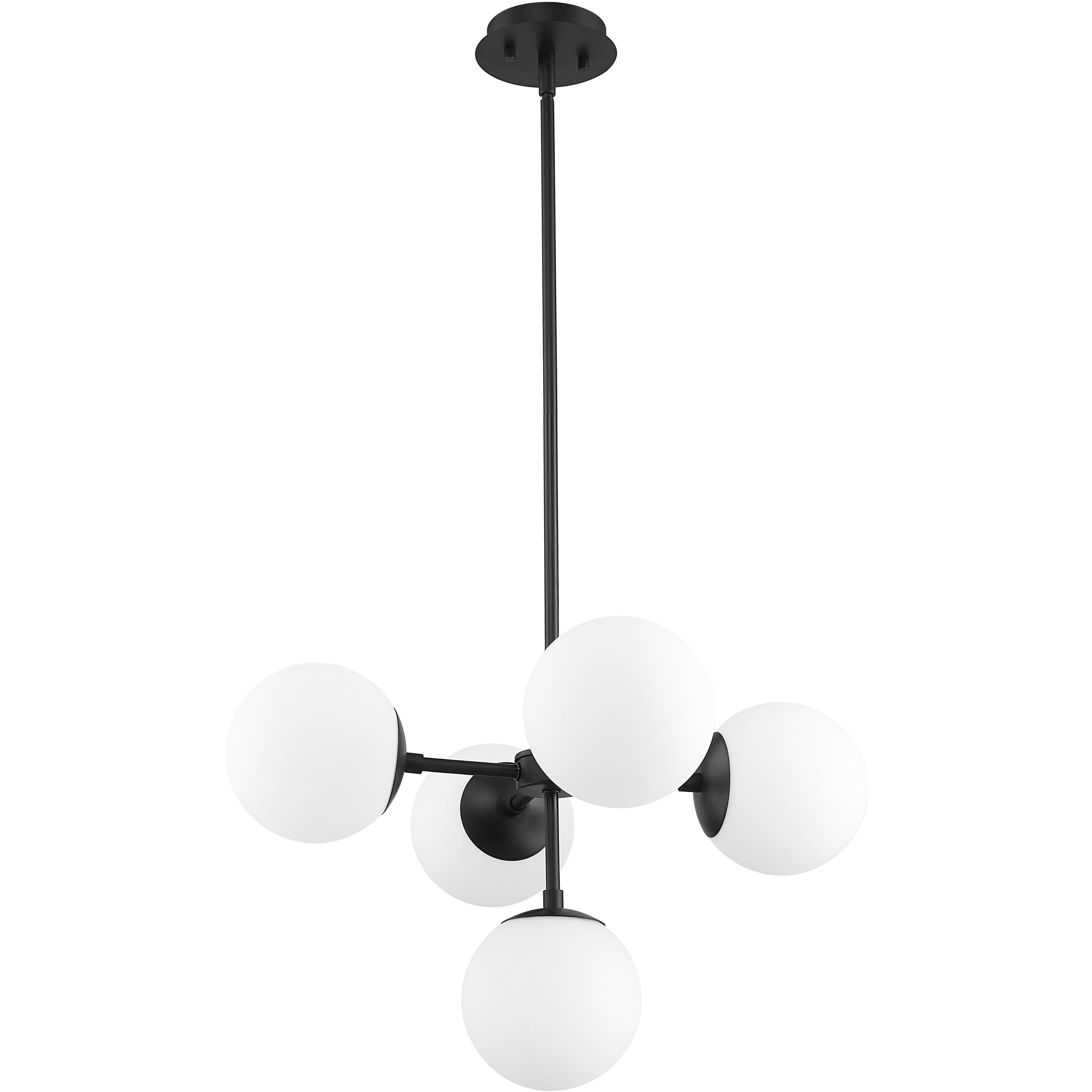 Z-Lite 730-5MB Midnetic 5 Light 22.25 inch Matte Black