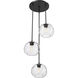 Chloe 3 Light 20 inch Matte Black Chandelier Ceiling Light