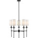 Emily 5 Light 28 inch Matte Black Chandelier Ceiling Light