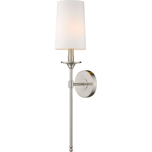 Emily 1 Light 6 inch Brushed Nickel Wall Sconce Wall Light