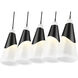 Aimie Linear Chandelier Ceiling Light in Matte Black