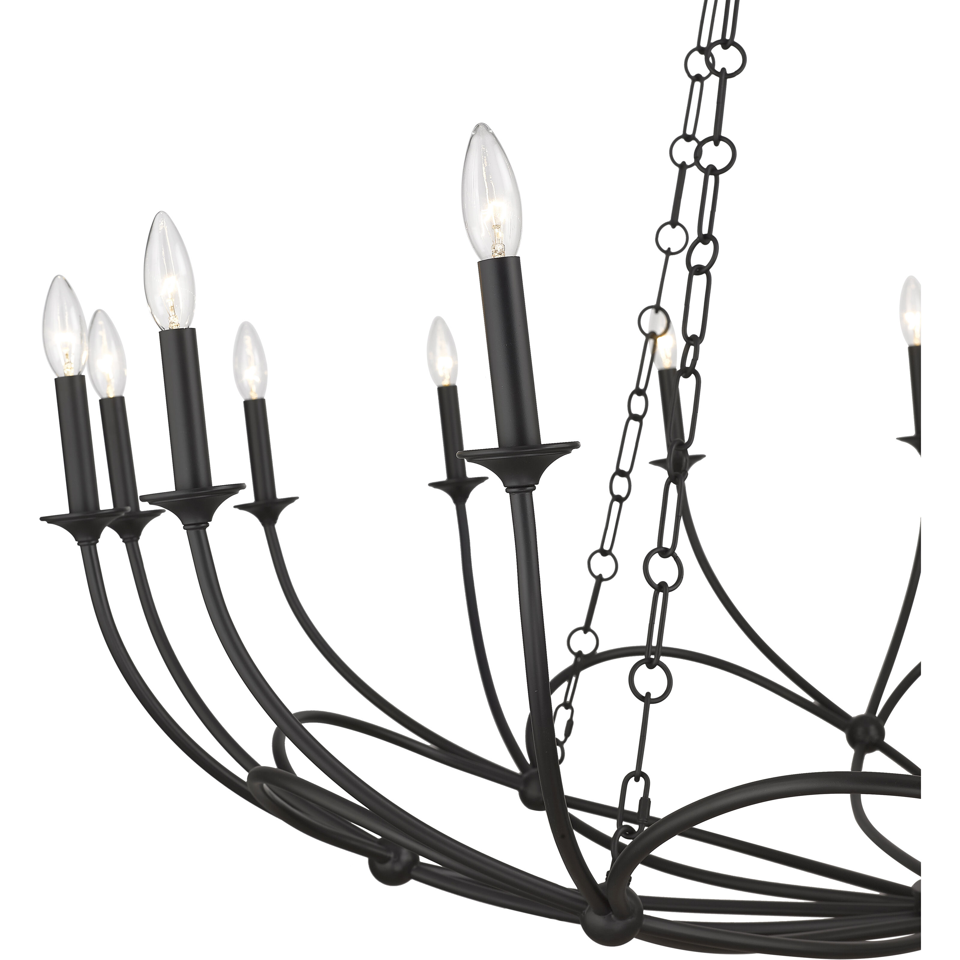 Arabella 16 Light 55 inch Matte Black Chandelier Ceiling Light