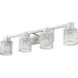 Jacqueline 4 Light 31.5 inch Brushed Nickel Bathroom Vanity Wall Light