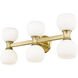 Artemis 6 Light 25 inch Modern Gold Vanity Wall Light