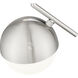 Realm Sphere 1 Light 8.5 inch Brushed Nickel Pendant Ceiling Light