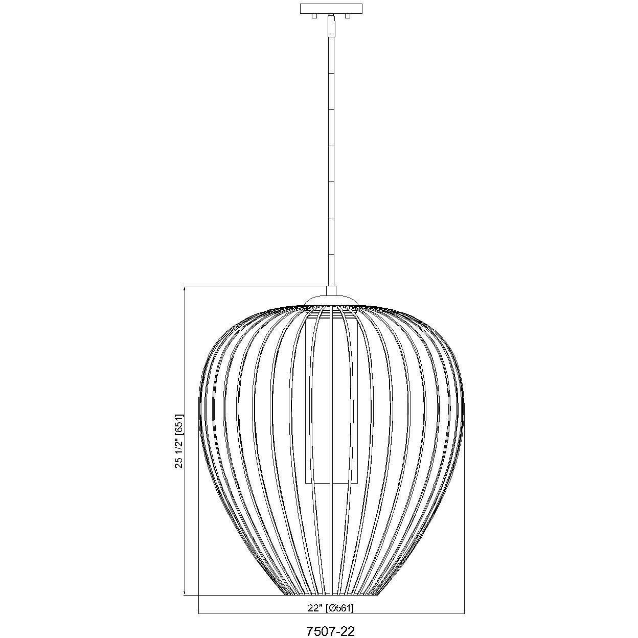 Savanti 1 Light 22 inch Modern Gold Pendant Ceiling Light