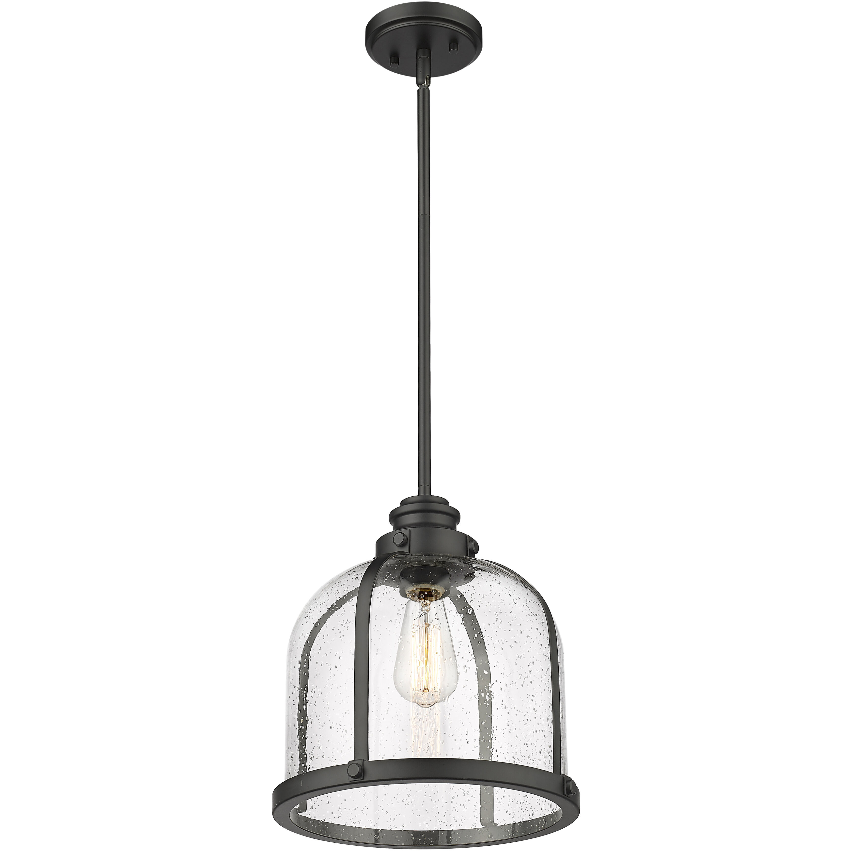 Burren 1 Light 12.25 inch Matte Black Pendant Ceiling Light