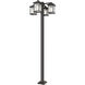 Portland 4 Light 99 inch Oil Rubbed Bronze Outdoor Post Mounted Fixture