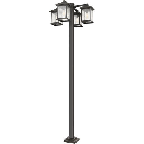 Portland 4 Light 99 inch Oil Rubbed Bronze Outdoor Post Mounted Fixture