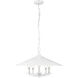 Rialto 5 Light 22 inch Matte White Pendant Ceiling Light in Matte White Outer,  Signature Rubbed Brass Inner