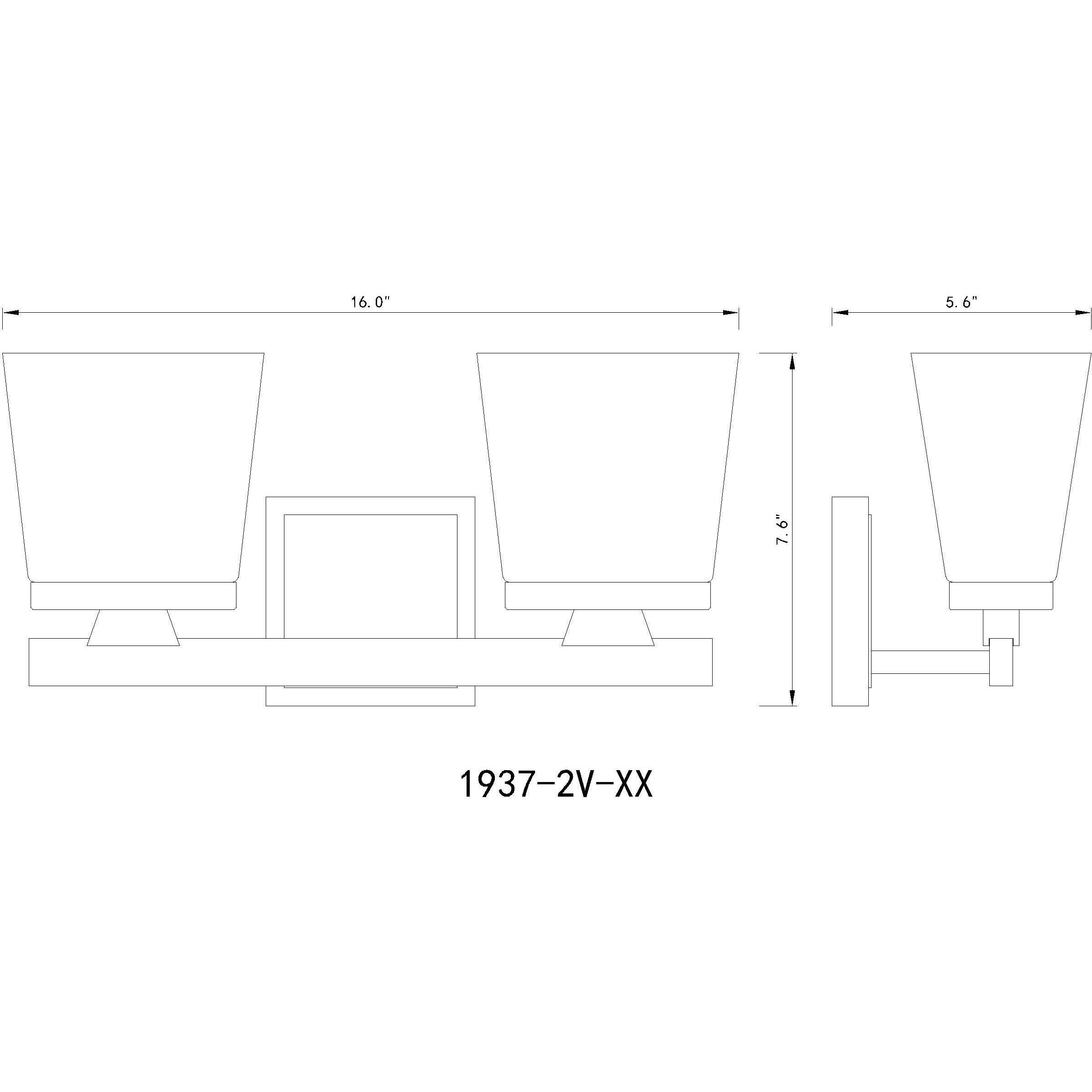 Astor 2 Light 16 inch Brushed Nickel Vanity Wall Light