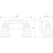Lyna 2 Light 16 inch Chrome Vanity Wall Light