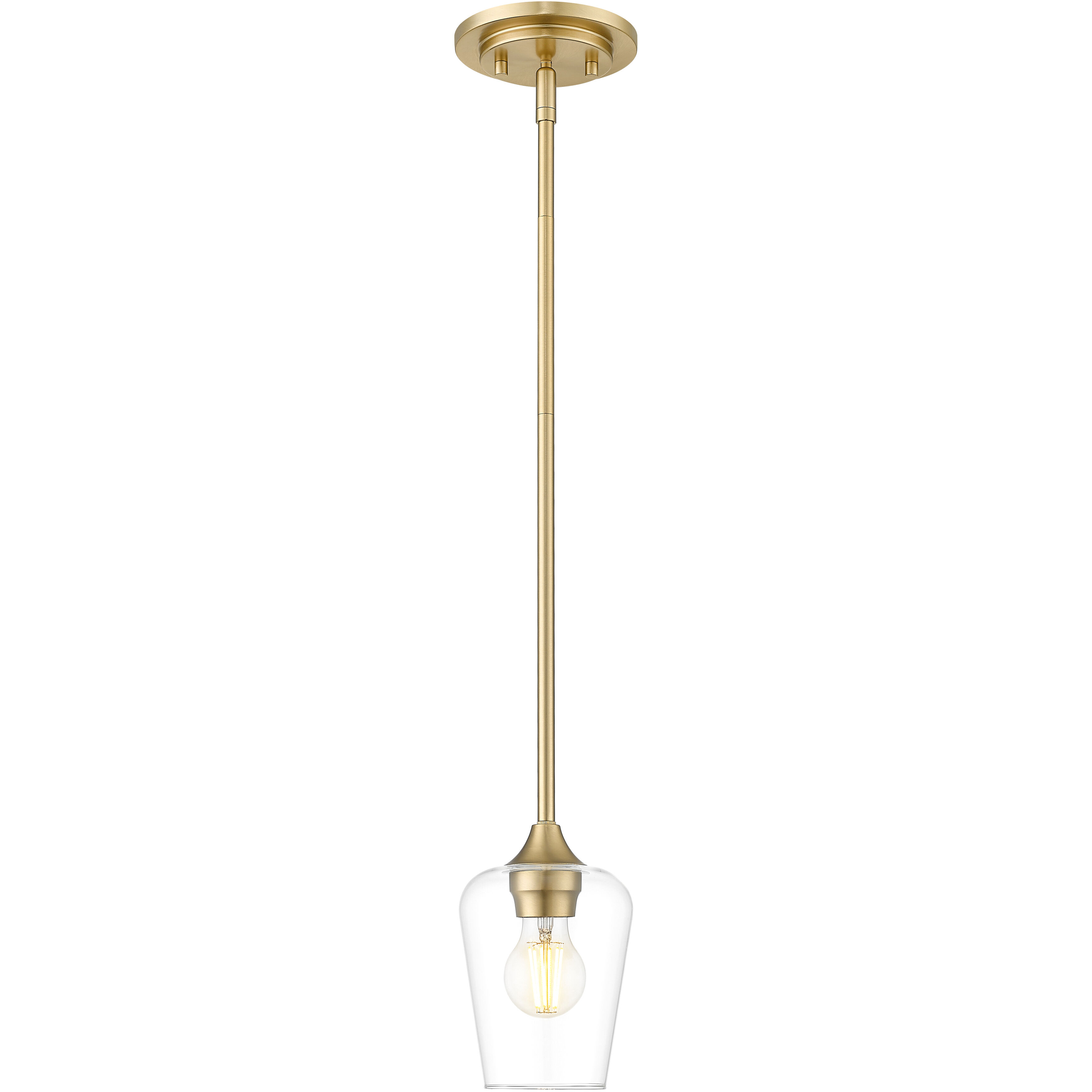Joliet Pendant Ceiling Light in Burnished Brass