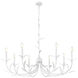 Aslin 8 Light 42 inch Textured White Chandelier Ceiling Light