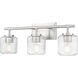 Landon 3 Light 24 inch Brushed Nickel Vanity Wall Light