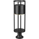 Luca LED 29.75 inch Black Outdoor Pier Mounted Fixture