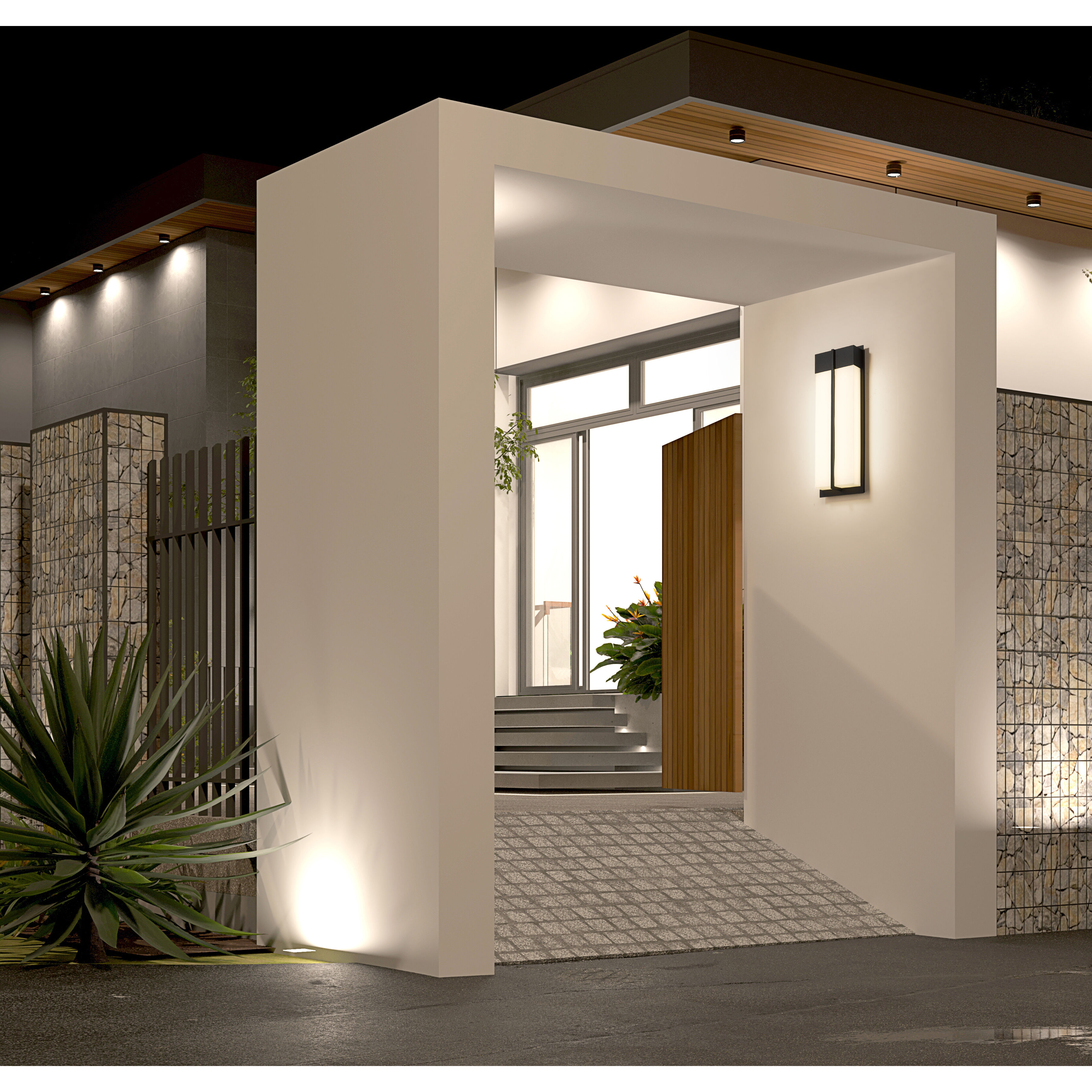 Nyx Outdoor Wall Light in Black, LED