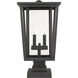 Seoul 2 Light 20.75 inch Oil Rubbed Bronze Outdoor Pier Mounted Fixture in 13.5