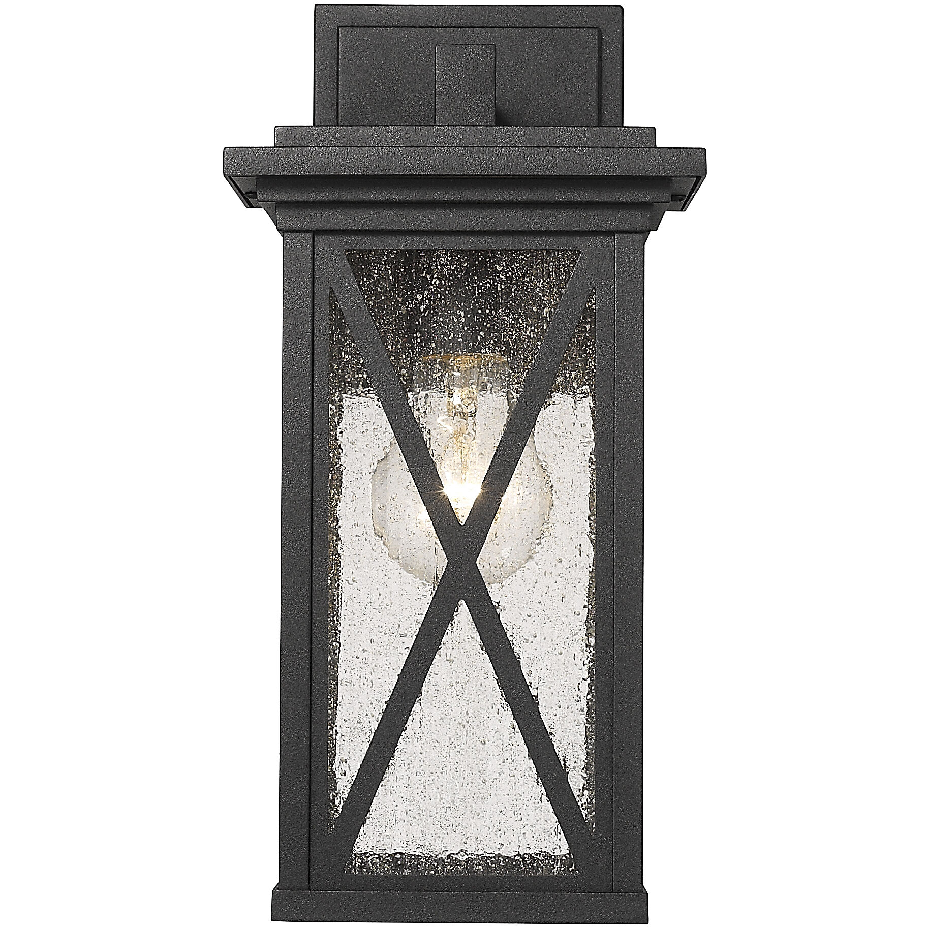 Brookside 1 Light 12.25 inch Black Outdoor Wall Light