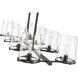 Callista 8 Light 56 inch Matte Black Linear Chandelier Ceiling Light