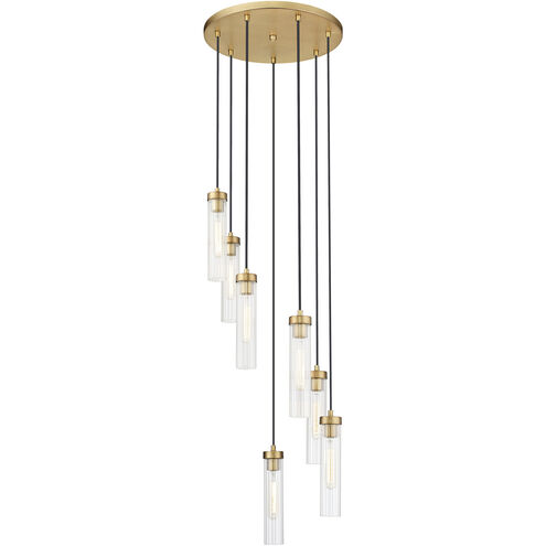 Beau 7 Light 18 inch Rubbed Brass Chandelier Ceiling Light