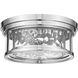 Clarion 2 Light 12 inch Polished Nickel Flush Mount Ceiling Light