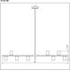 Calumet 8 Light 56 inch Matte Black and Polished Nickel Linear Chandelier Ceiling Light
