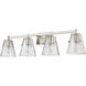 Analia 4 Light 36 inch Brushed Nickel Vanity Wall Light