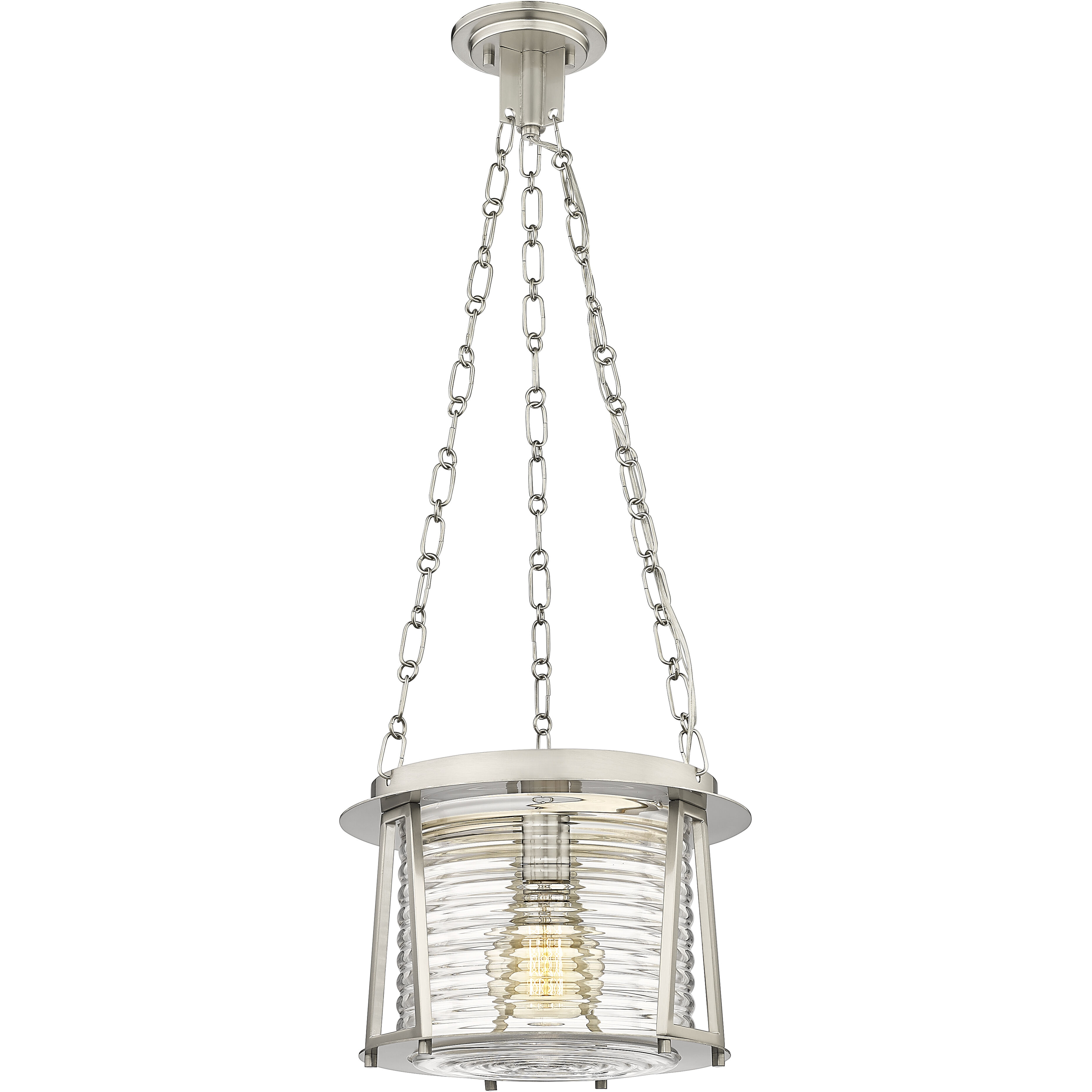 Cape Harbor 1 Light 13 inch Brushed Nickel Pendant Ceiling Light