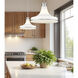 Reznor 1 Light 18 inch Brushed Nickel Pendant Ceiling Light