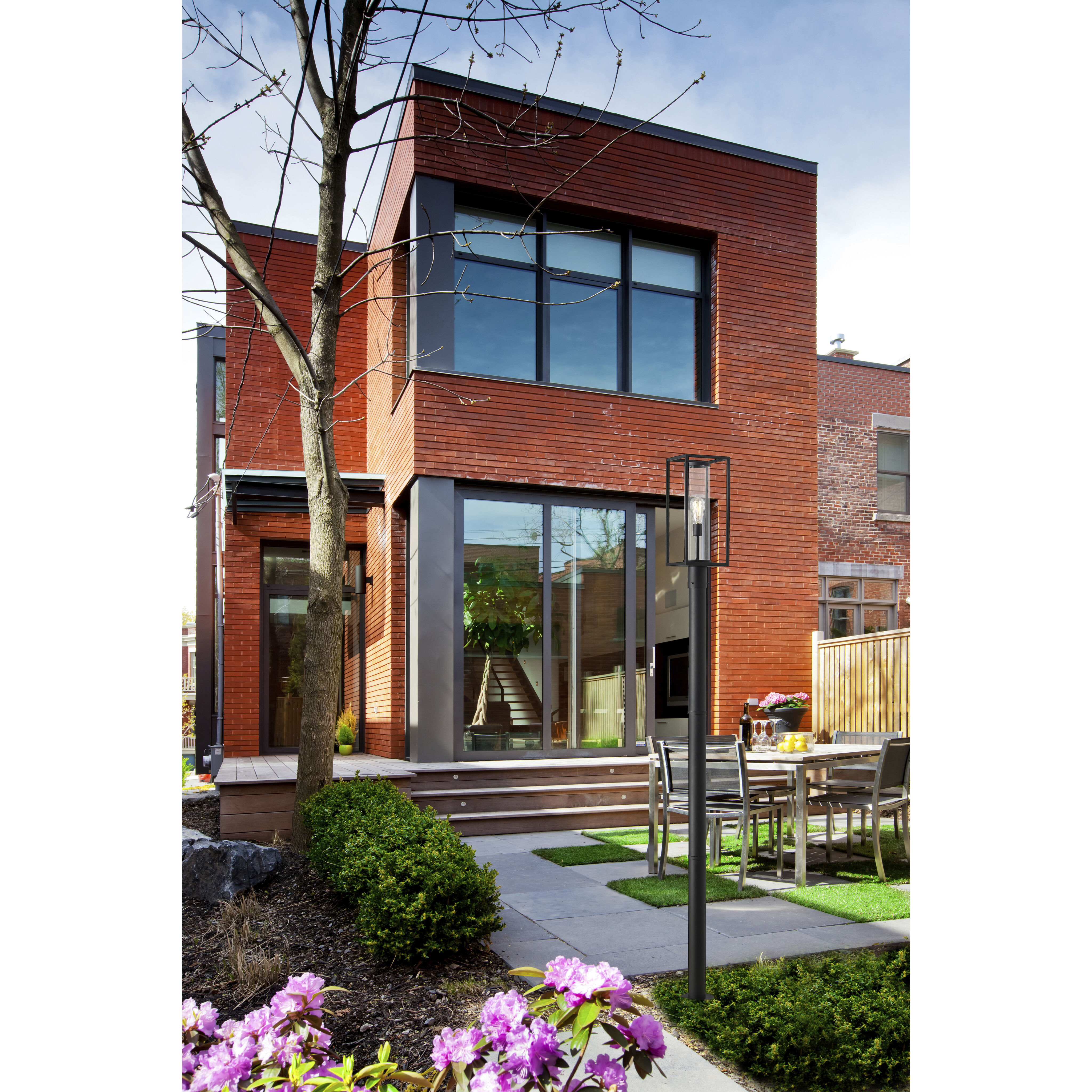 Dunbroch 1 Light 95.5 inch Black Outdoor Post Mounted Fixture